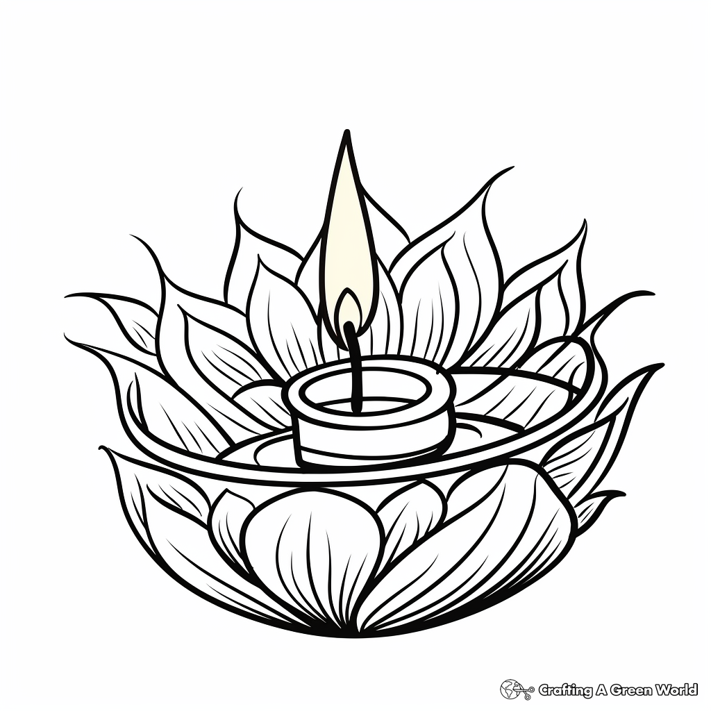 Candle coloring pages