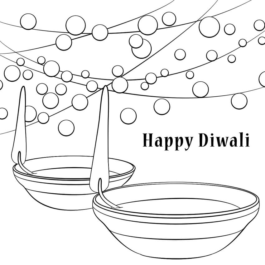 Diwali coloring pages