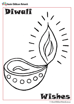 Diwali colouring pages