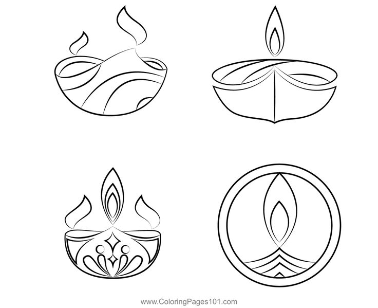 Diwali diya decoration coloring page diwali diya decoration diwali diya diwali