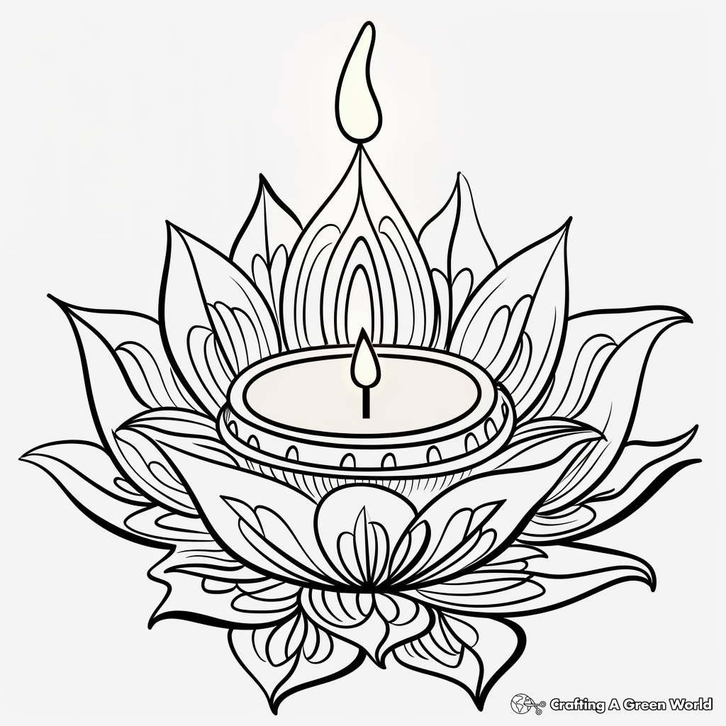 Candle coloring pages