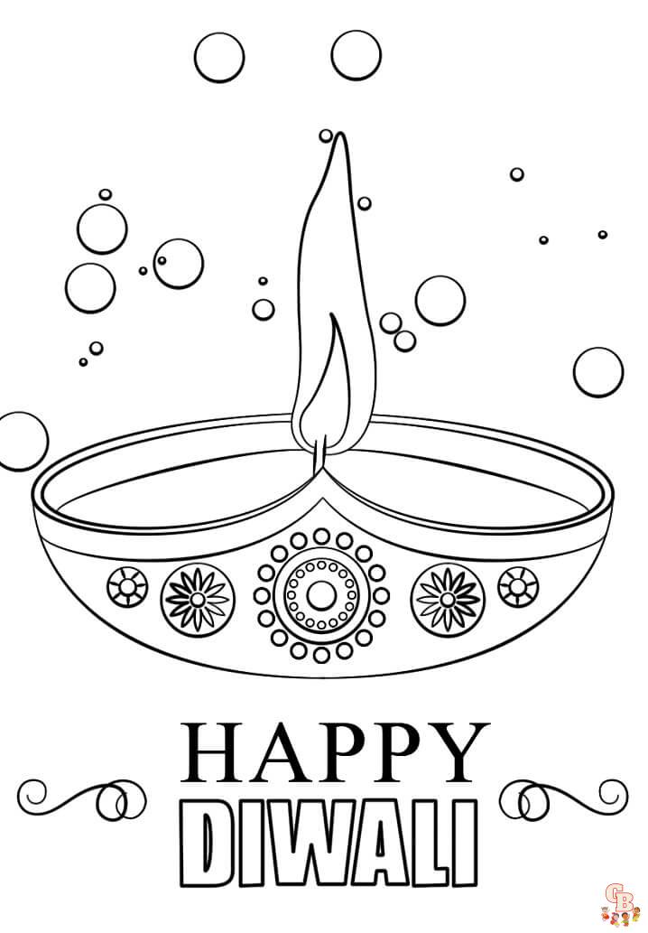 Celebrate diwali with joy free printable diwali coloring pages for kids