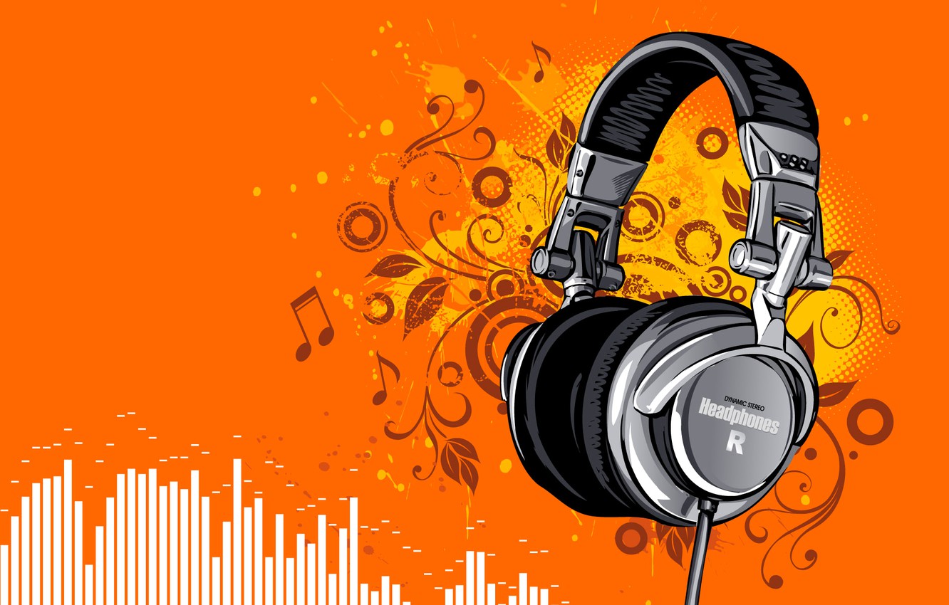 Wallpaper vector headphones sounds disco images for desktop section ðñð