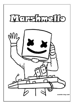 Captivating creativity dive into fortnite with marshmello coloring sheets