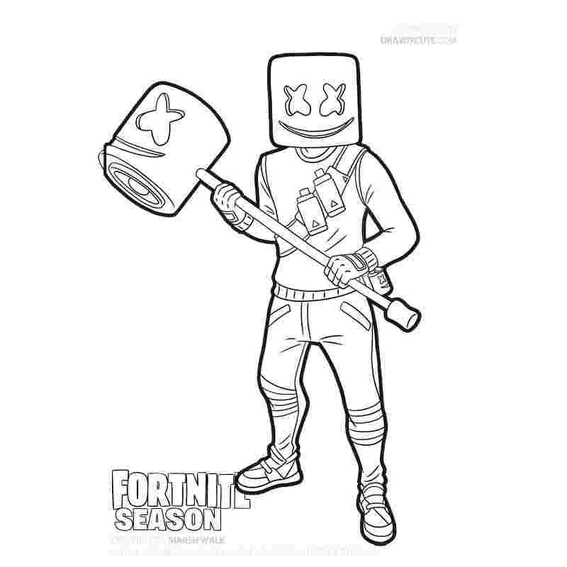 Fortnite coloring pages mshmello desenhos pa colorir cros desenhos pa colorir desenhos