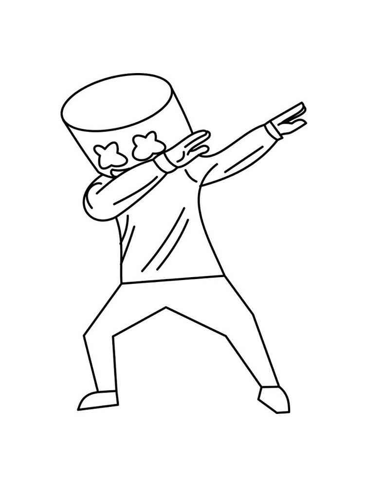 Marshmello fortnite coloring pages