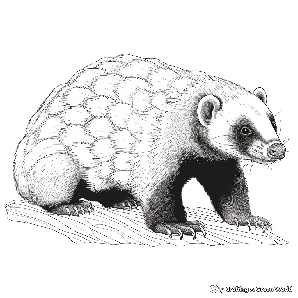 Badger coloring pages