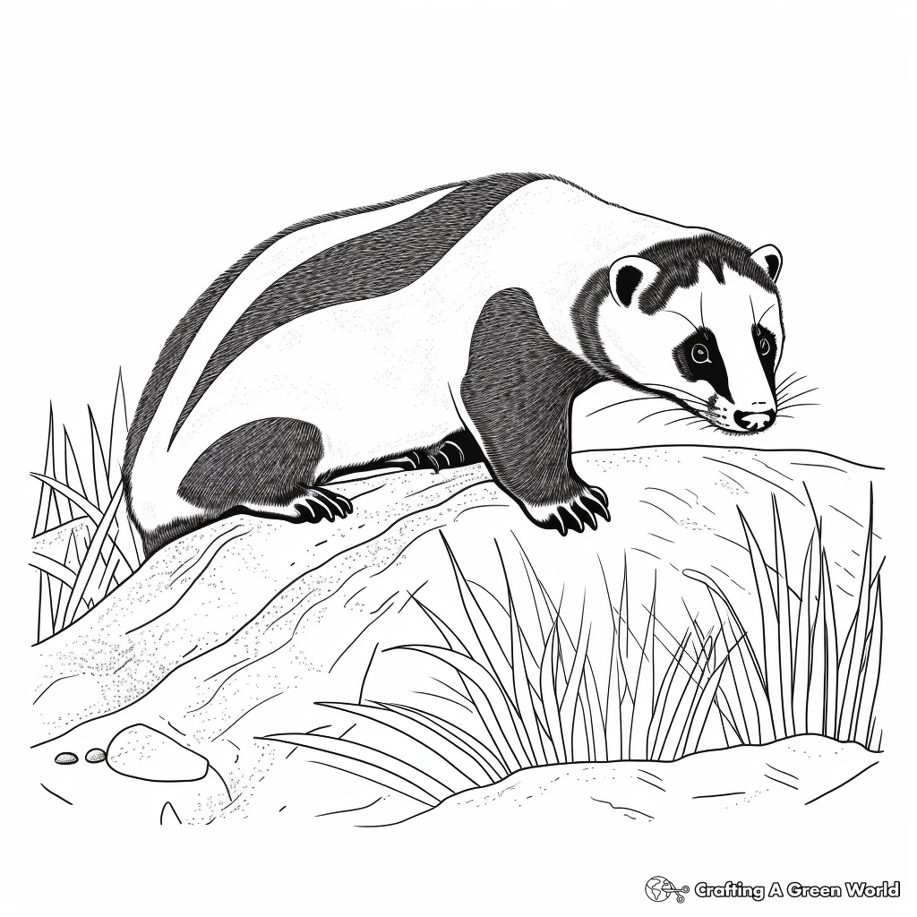 Badger coloring pages