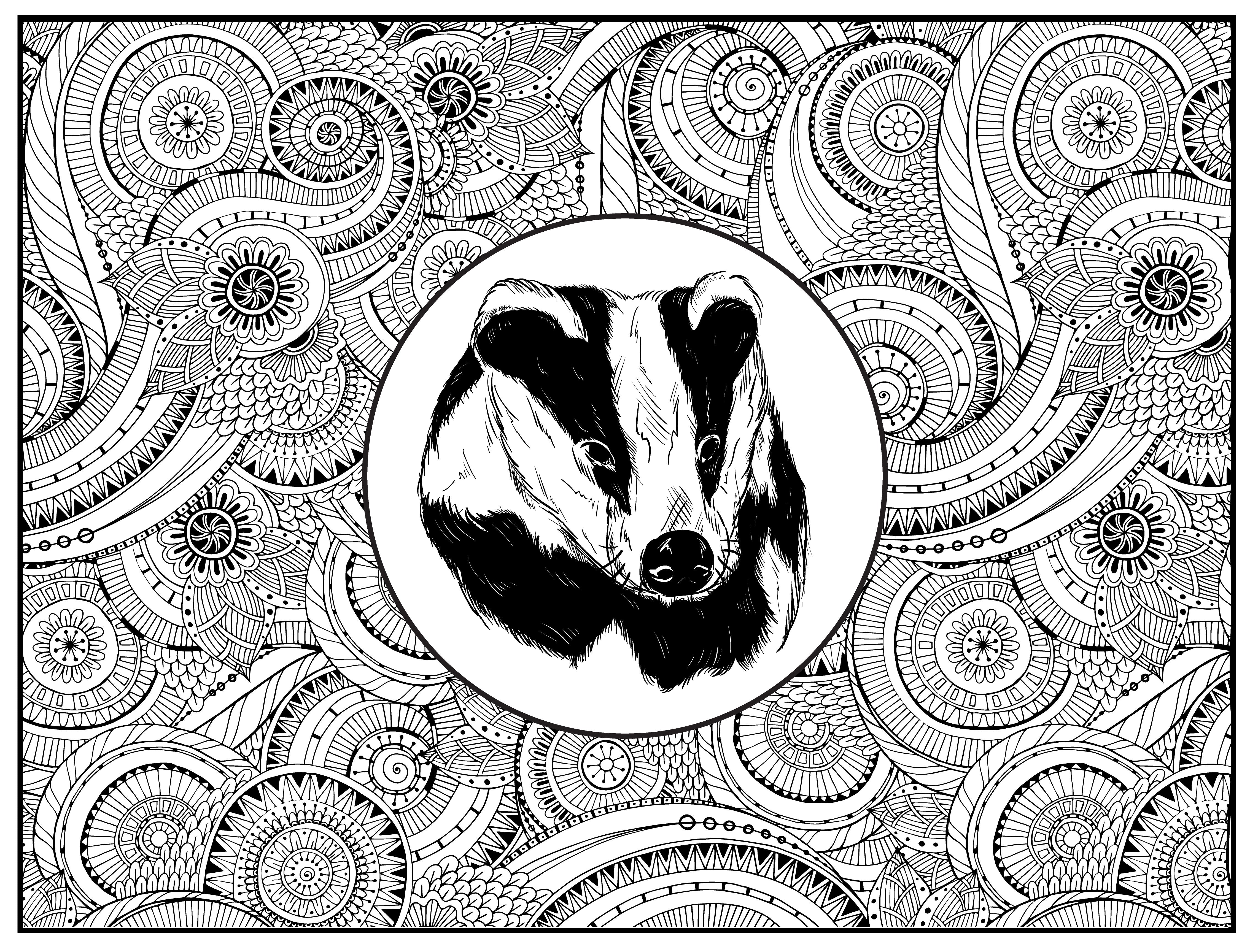 Badger personalized giant coloring poster x â debbie lynn