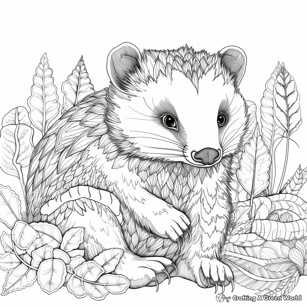 Badger coloring pages