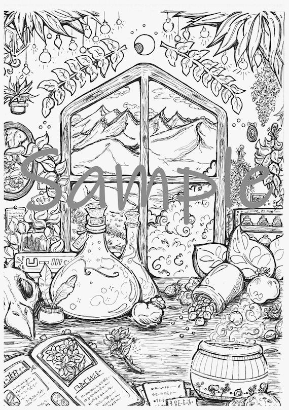 The apothecary adult coloring page download now