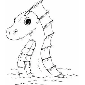 Sea serpent coloring page