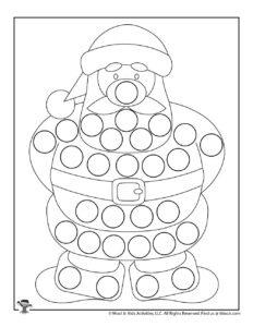 Christmas dot marker coloring pages woo jr kids activities childrens publishing