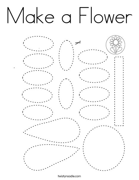 Make a flower coloring page