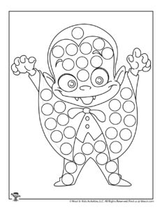 Halloween dot coloring pages woo jr kids activities childrens publishing