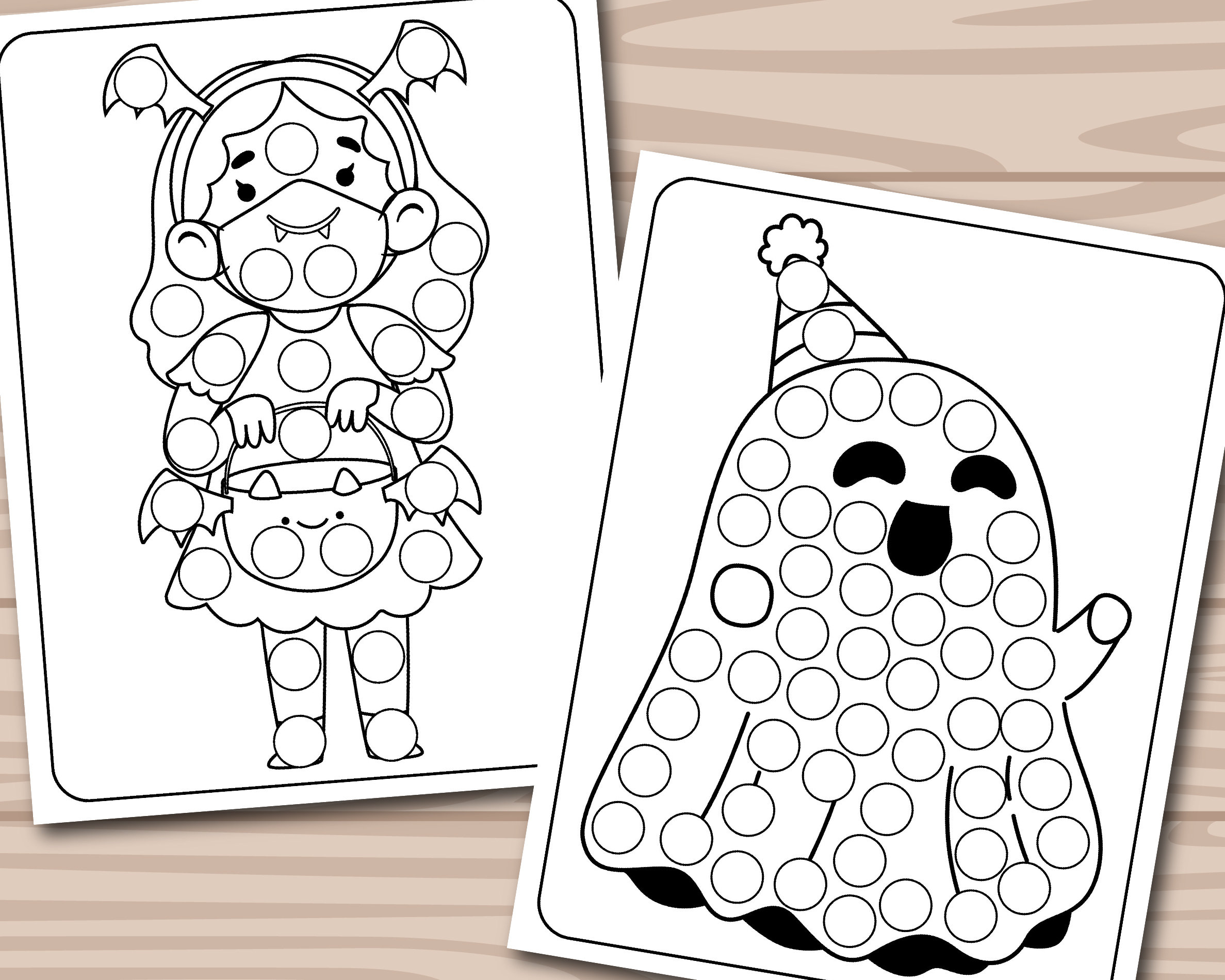 Halloween dot marker printable dot markers activity dot marker coloring pages halloween themed coloring pages