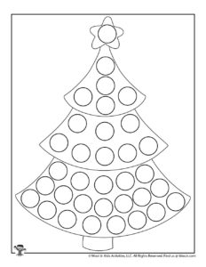 Christmas dot marker coloring pages woo jr kids activities childrens publishing