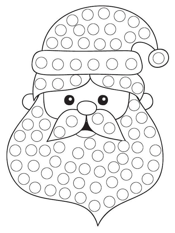 Printable christmas dot coloring pages group