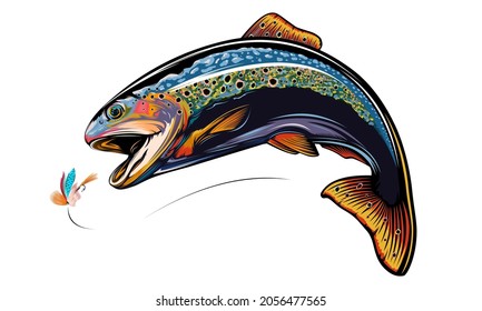 Trout vector art graphics