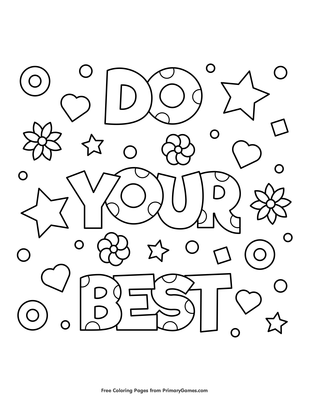 Do your best coloring page â free printable pdf from