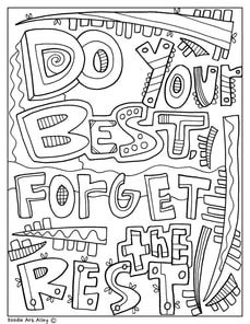 Free printable testing coloring pages and more at classroom doodles try it out in your classrrom quote coloring pages testing encouragement coloring pages