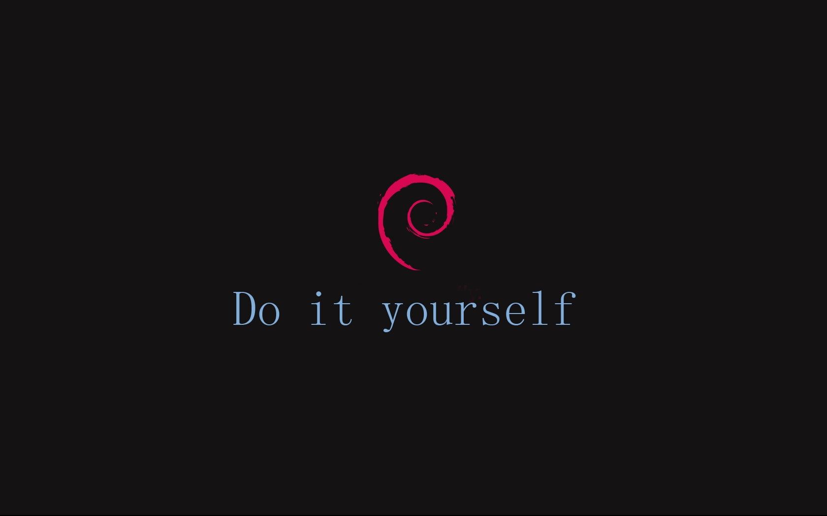 Do it yourself logo gnu debian linux p wallpaper hdwallpaper desktop linux wallpaper linux mint