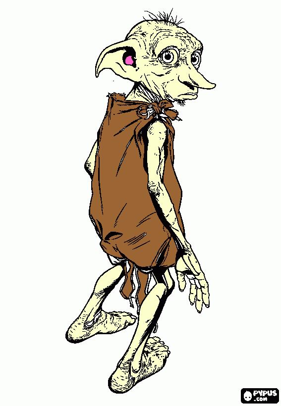 Dobby coloring page printable dobby