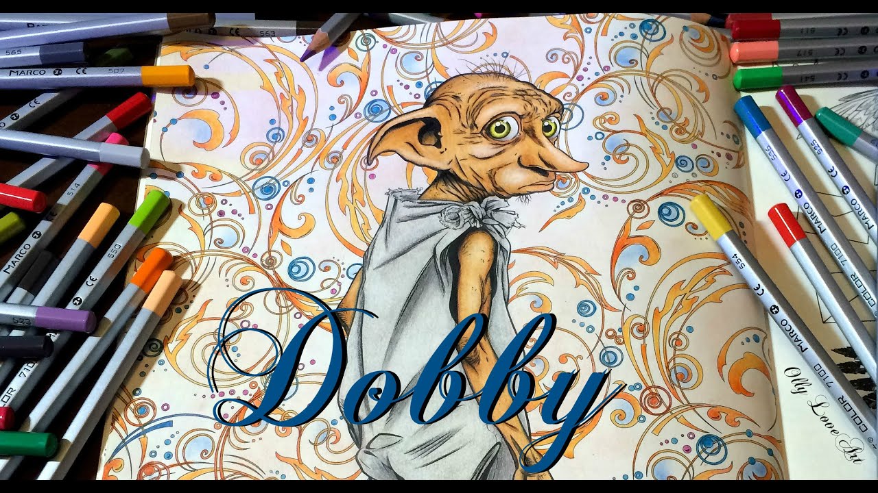 Harry potter coloring book dobby