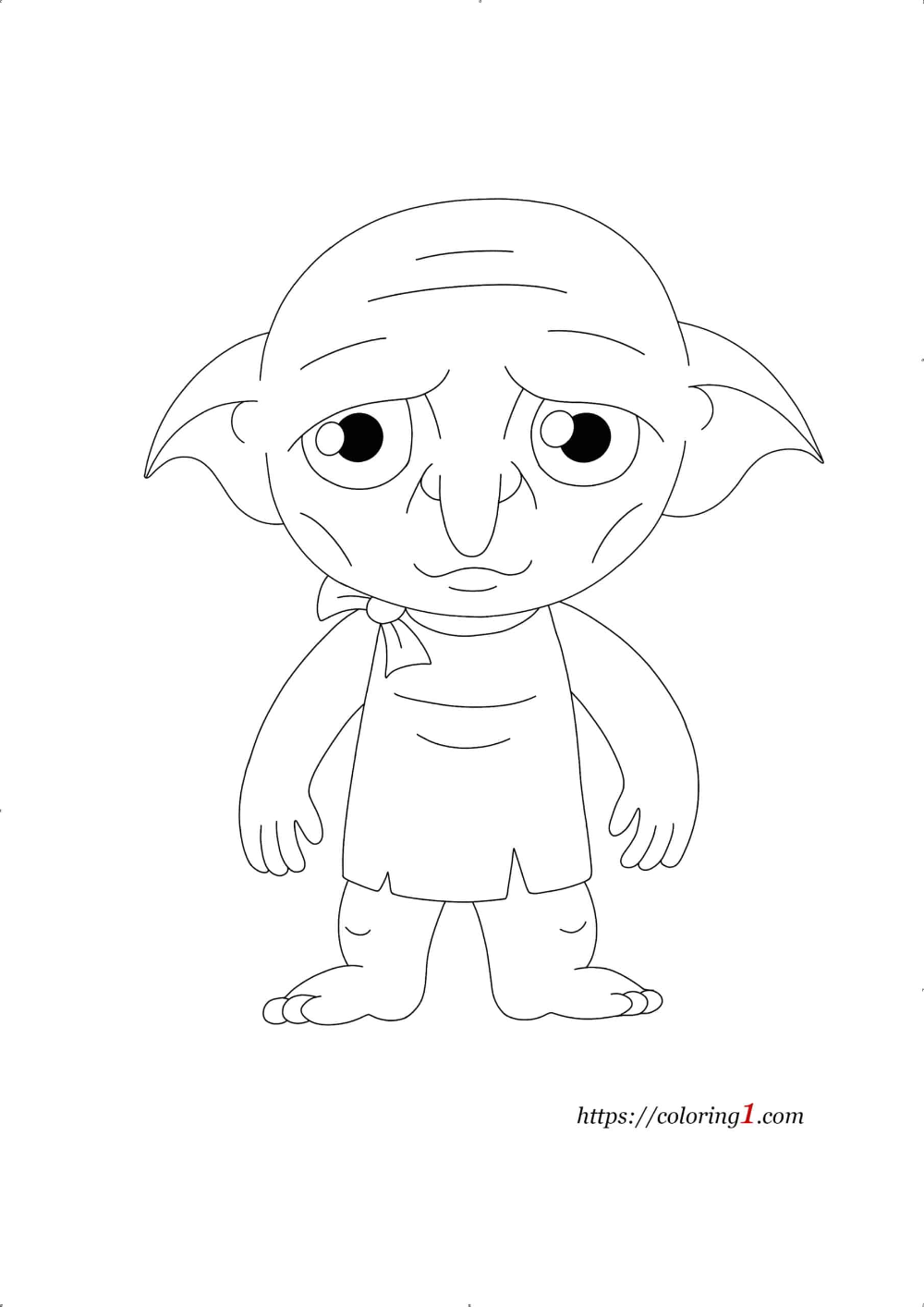 Harry potter dobby coloring pages