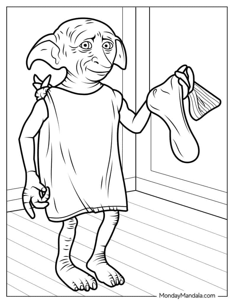 Harry potter coloring pages free pdf printables