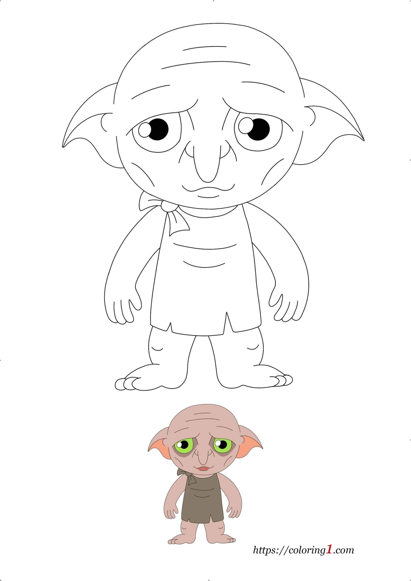 Harry potter dobby coloring pages