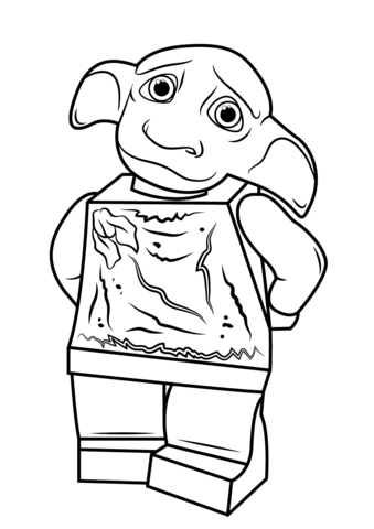 Lego harry potter dobby coloring page free printable coloring pages