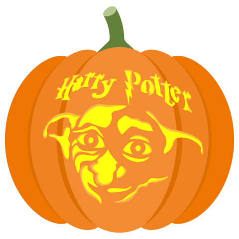 Dobby from harry potter pumpkin stencil free printable papercraft templates