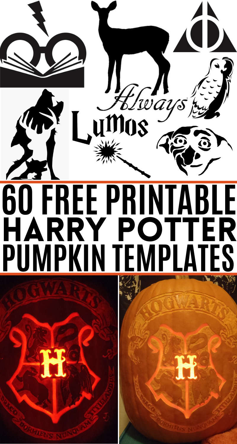 Magical harry potter pumpkin stencils