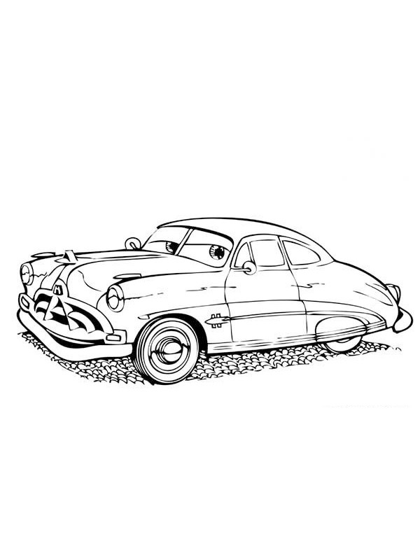 Doc hudson cars coloring page