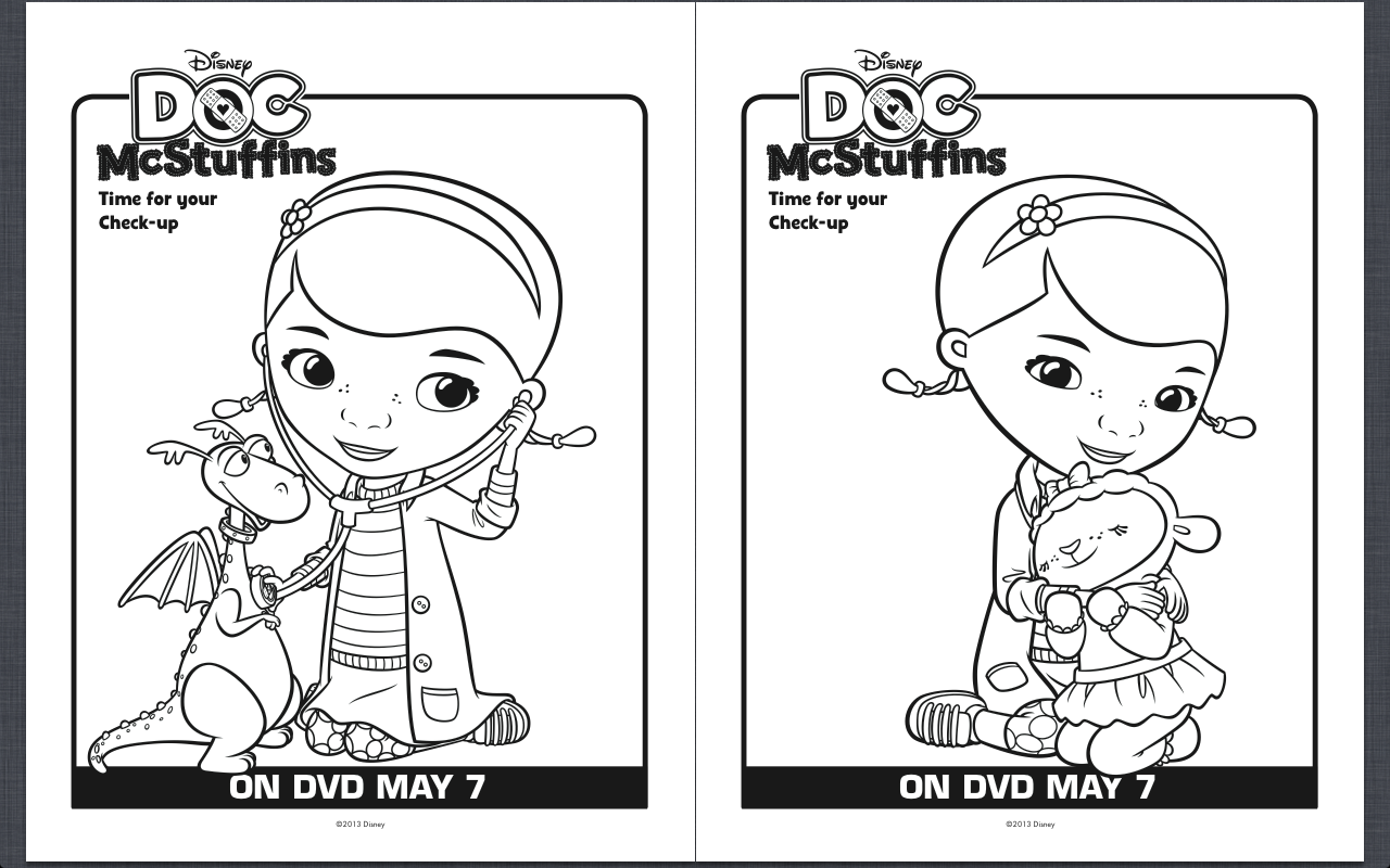 Free printable doc mcstuffins coloring pages