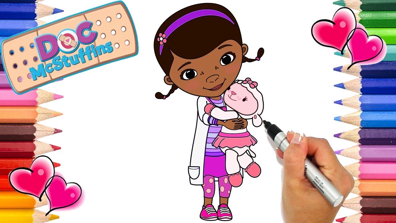 Doc cstuffins and labie coloring page doc cstuffins coloring book disney jr printable