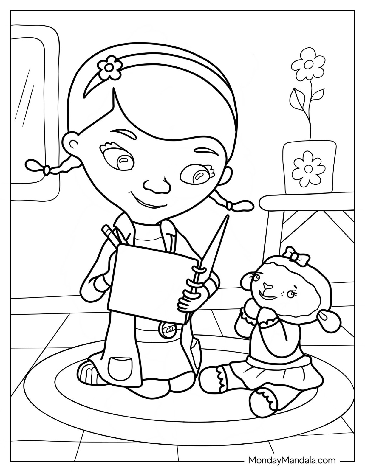 Doc mcstuffins coloring pages free pdf printables