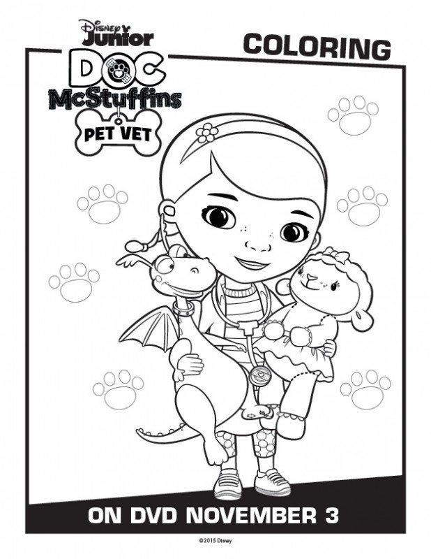 Doc mcstuffins printable activity coloring pages