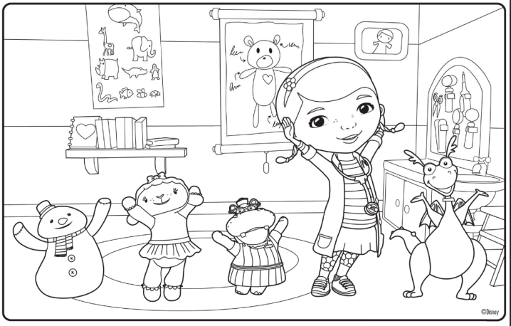 Doc mcstuffins coloring pages