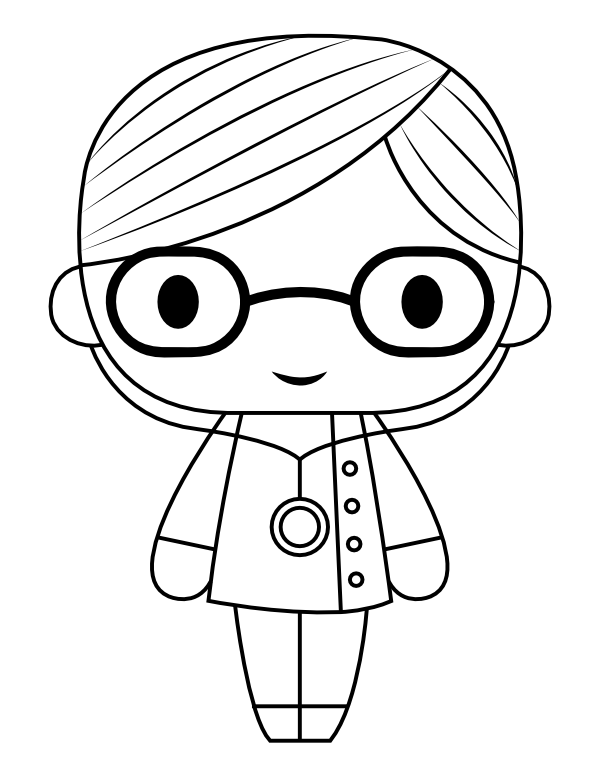 Printable doctor coloring page