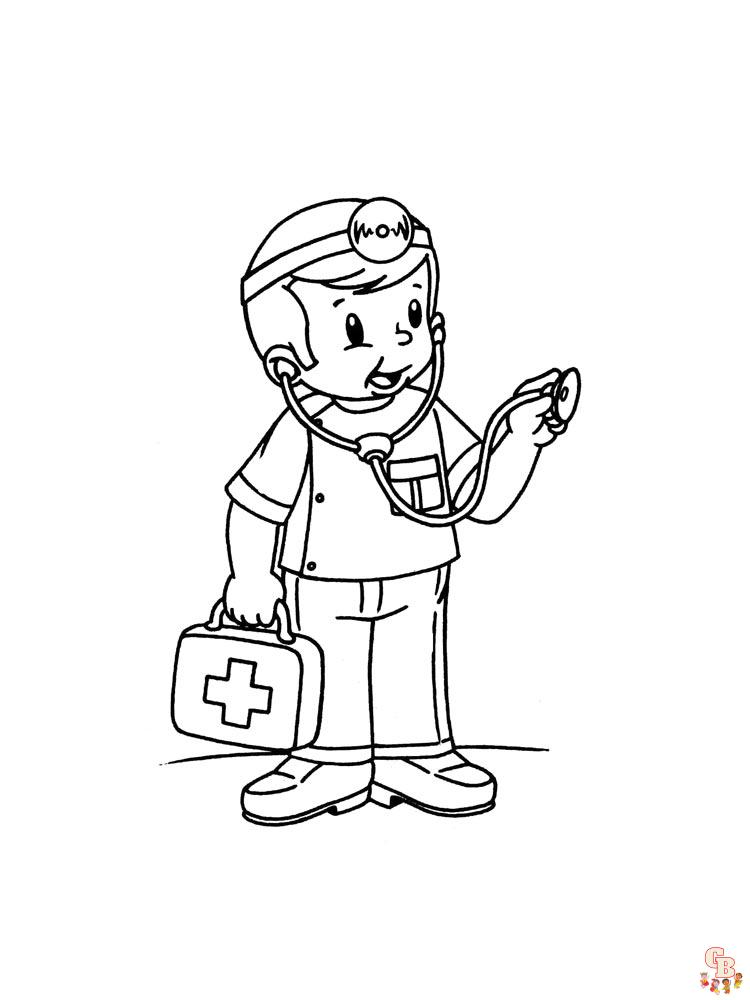 Doctor coloring pages printable and free for kids