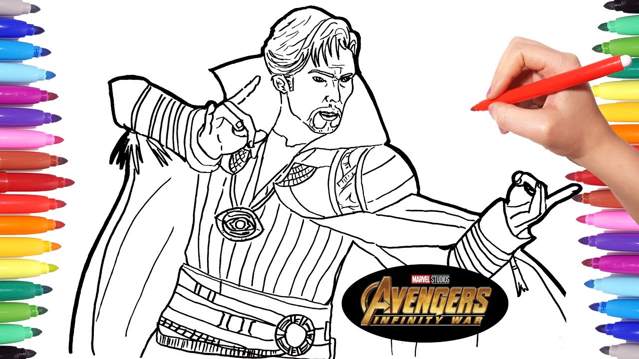 Avengers infinity war doctor strange avengers coloring pages watch how to draw infinity war