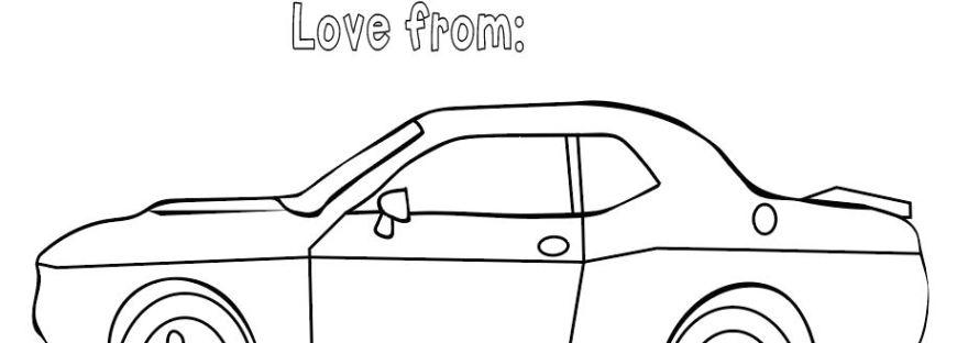 Happy fathers day a dodge challenger coloring page â cookies racecars