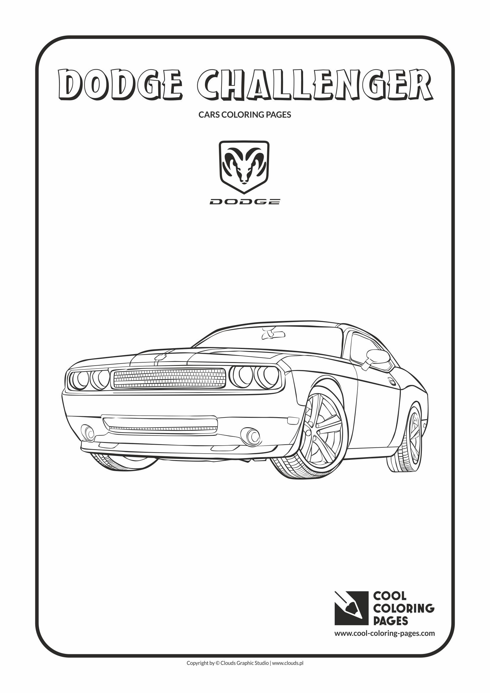 Cool coloring pages dodge challenger coloring page