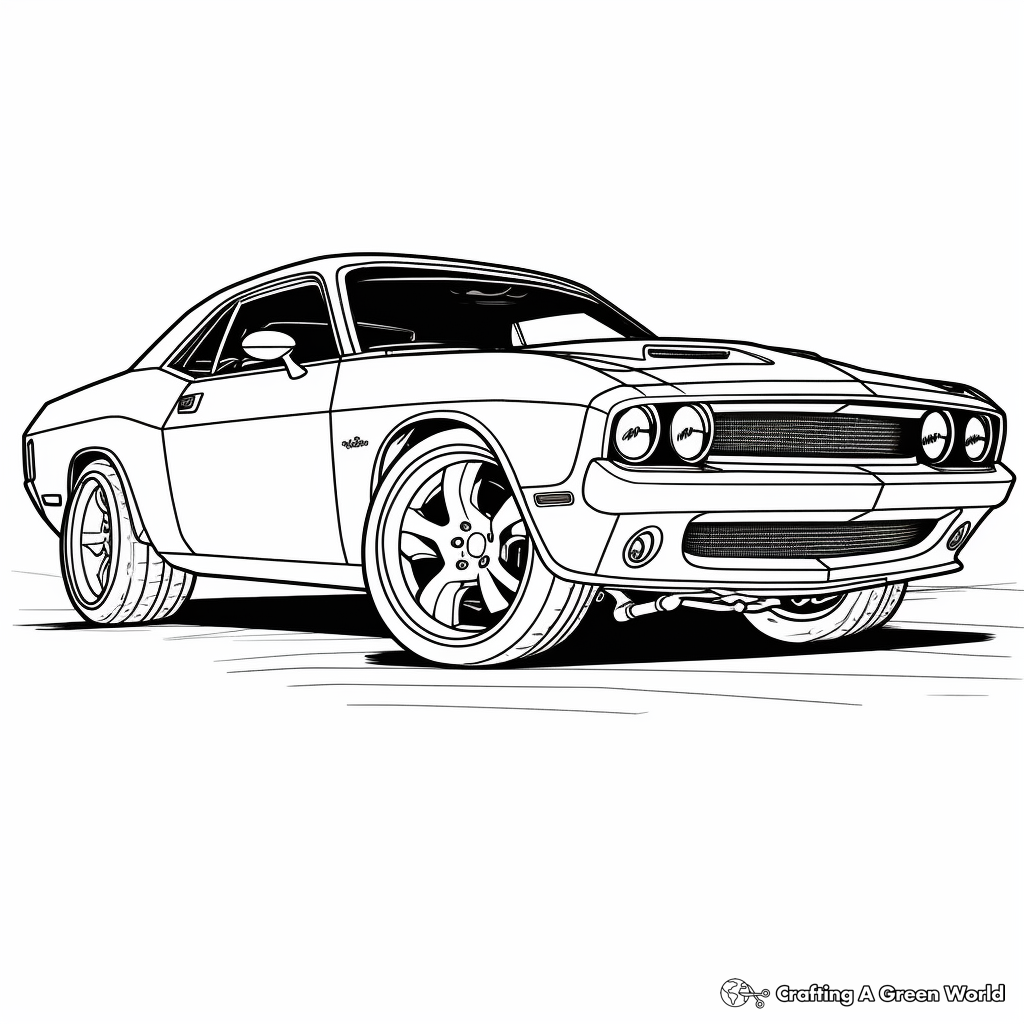 Muscle car coloring pages