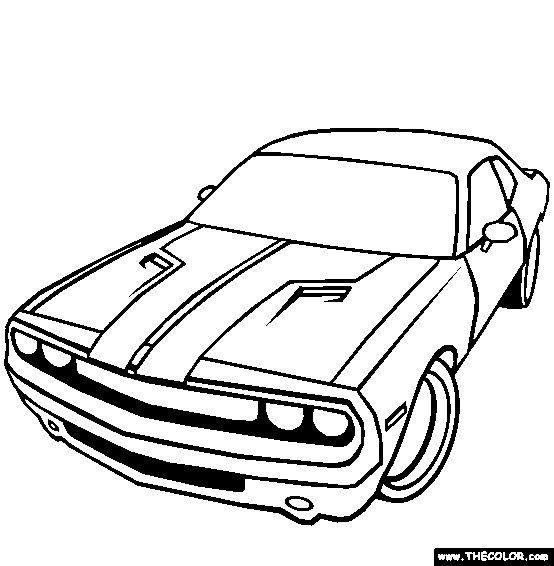 Dodge challenger coloring page online coloring araba yaräå arabasä boyama sayfalarä