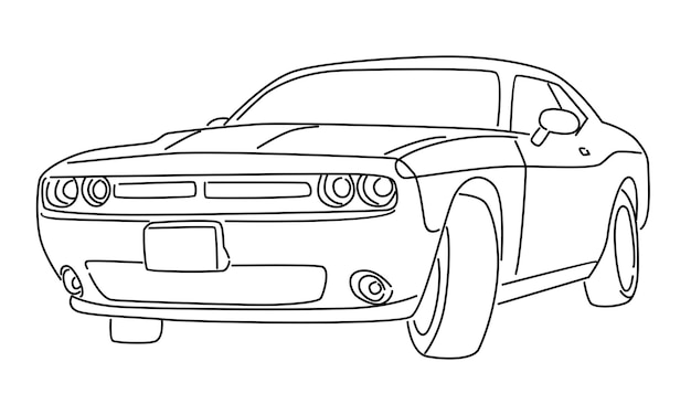 Page car drawing basic images