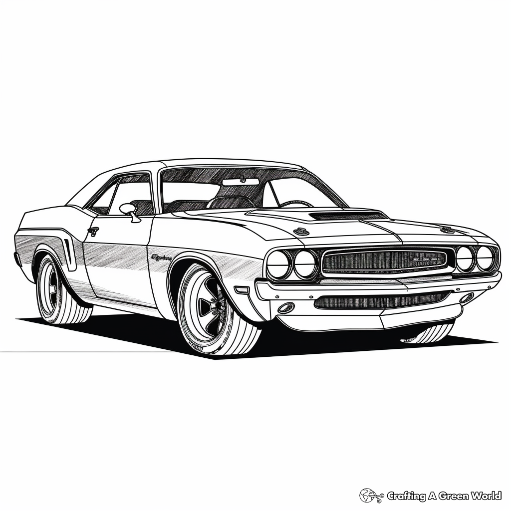 Muscle car coloring pages