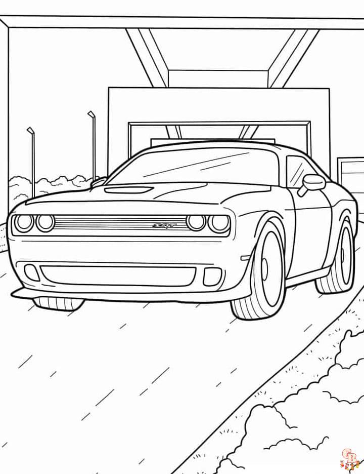 Printable dodge charger coloring pages free for kids and adults